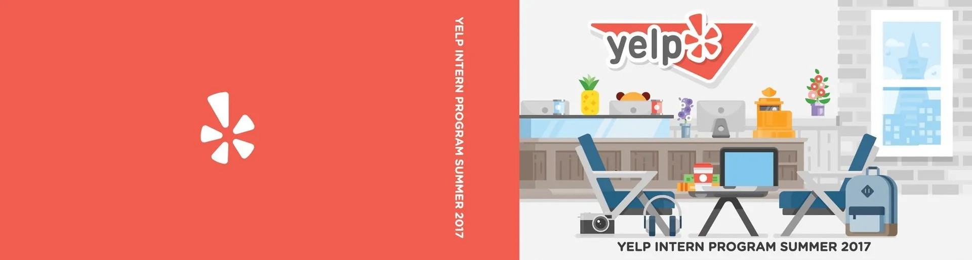 Custom corporate flipbook cover for Yelp