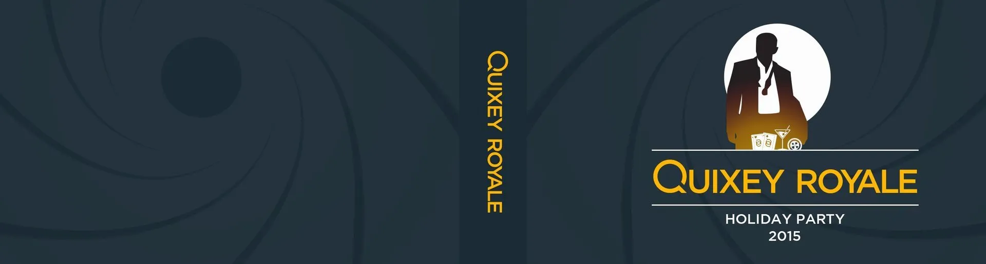 Custom corporate flipbook cover for Quixey Holiday Party