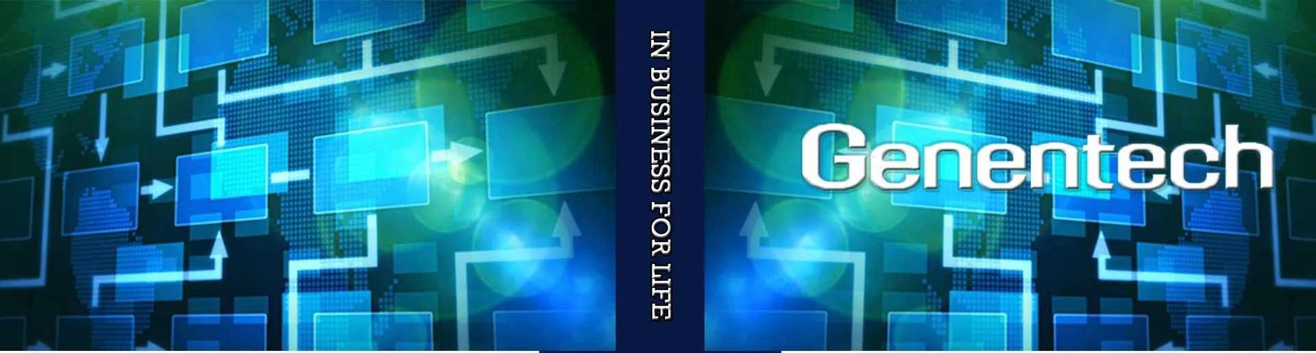 Custom corporate flipbook cover for Genentech