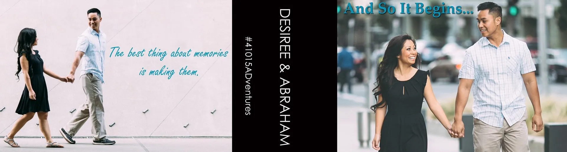 Custom wedding flipbook cover for Desiree and Abraham