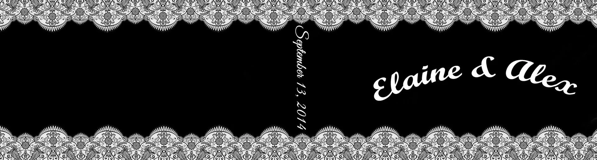 Custom wedding flipbook cover for Elaine's wedding