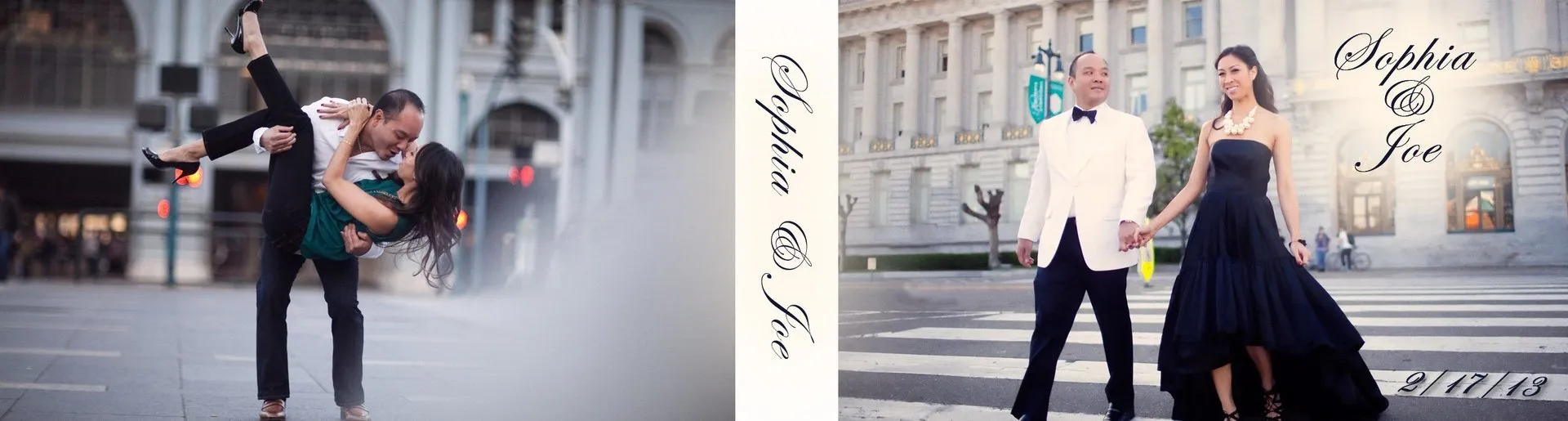 Custom wedding flipbook cover for Sophia and Joe