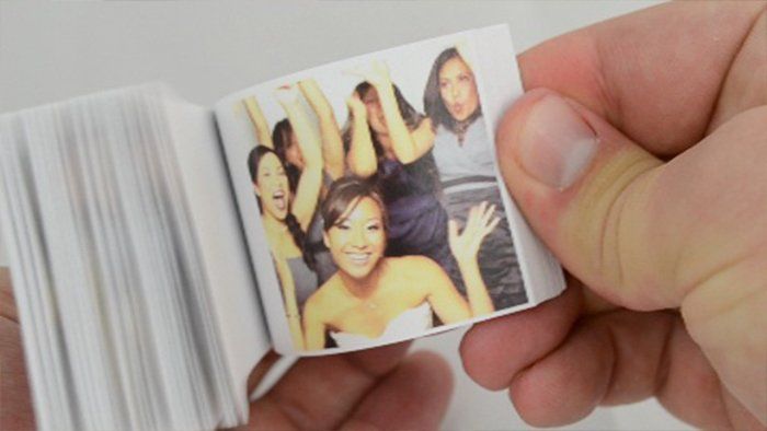 Guests enjoying flipbooks at a Coachella Valley celebration