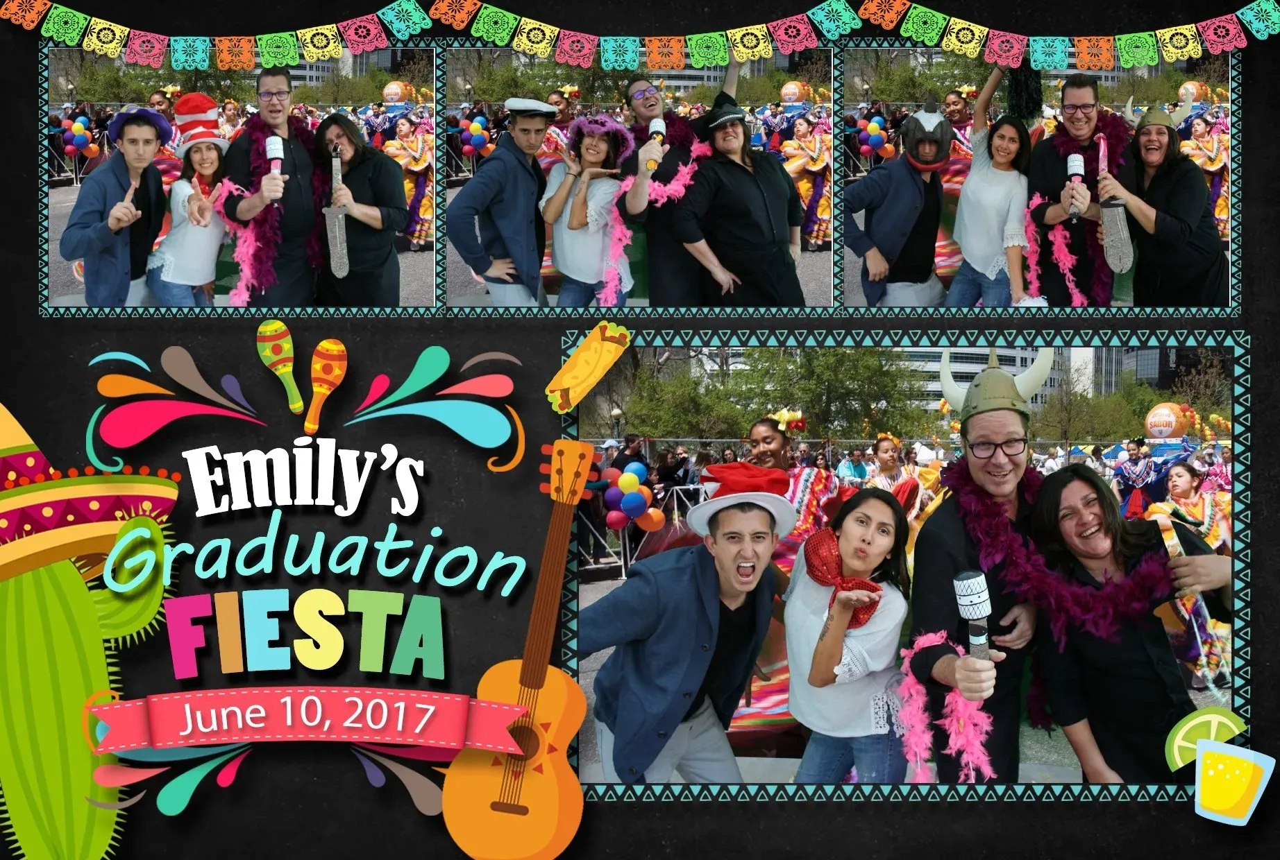 Costumed guests starring in their Action Flipbook at a LoDo event