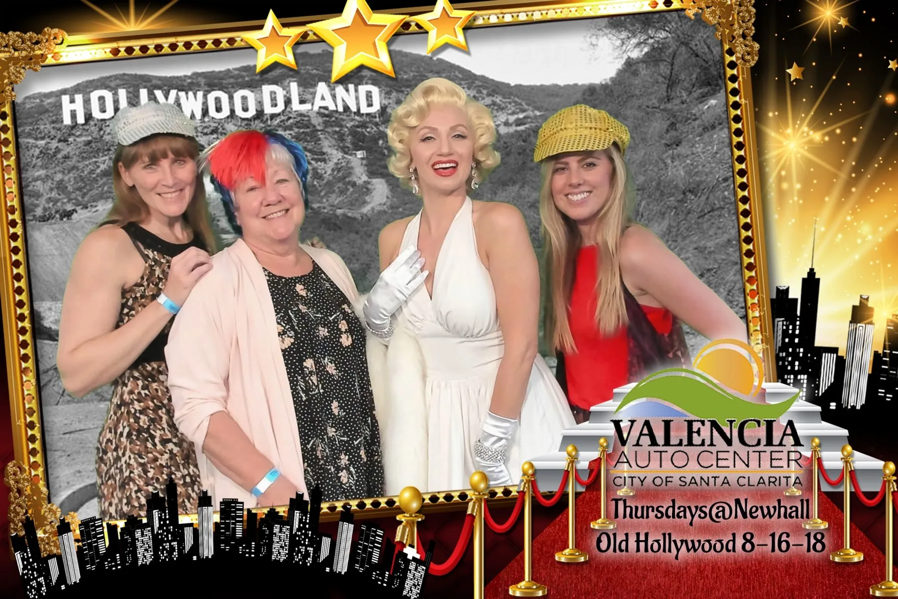 Themed flipbook activation at a wine country wedding reception