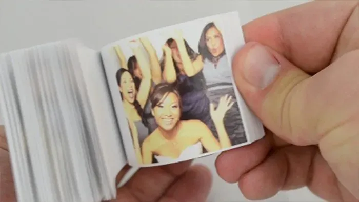 Team building flipbook activity at a corporate event
