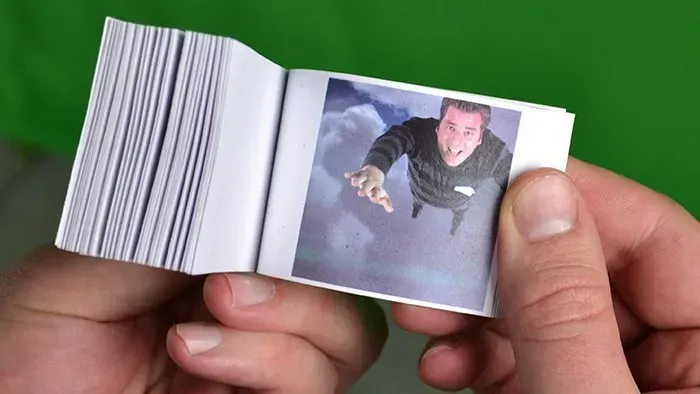 Green screen flipbook activation at a college campus event