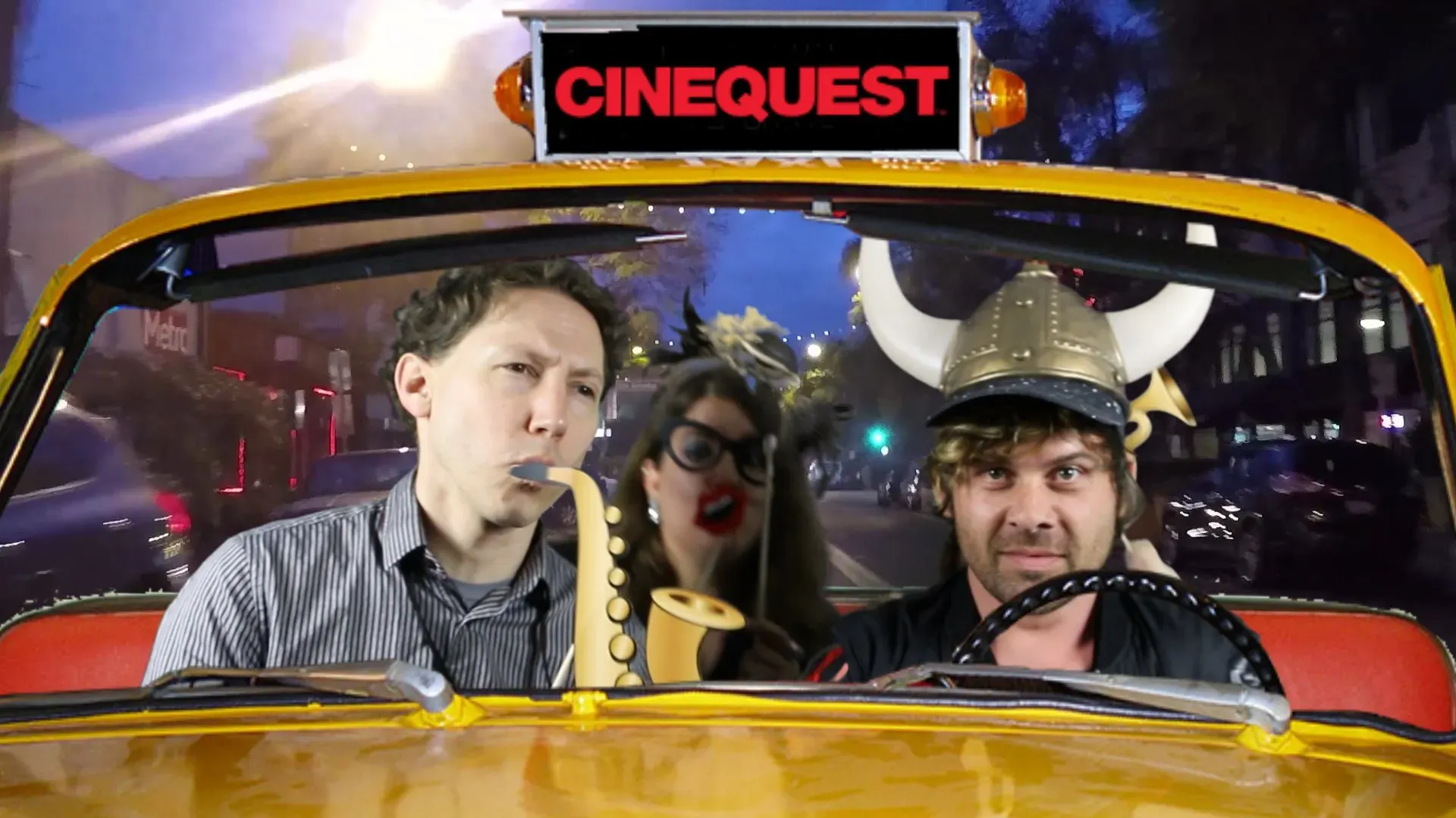 Guests composited into a custom branded green screen video scene