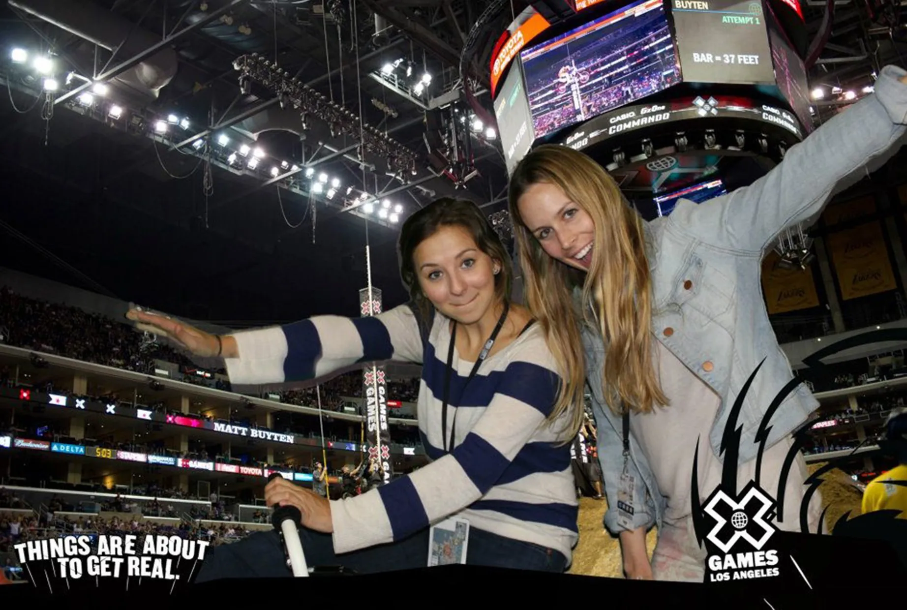 Branded green screen photo from our X Games Los Angeles activation
